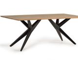 Dining table from acacia wood and metal legs 200x90x77 cm $913