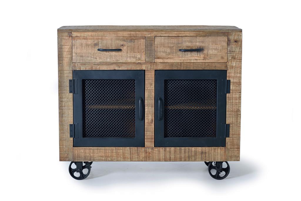 2 door and 2 drawers sideboard in mango wood 85x100x38 cm $751