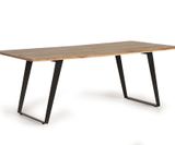Dining table from acacia wood and metal legs 205x100x77 cm $891