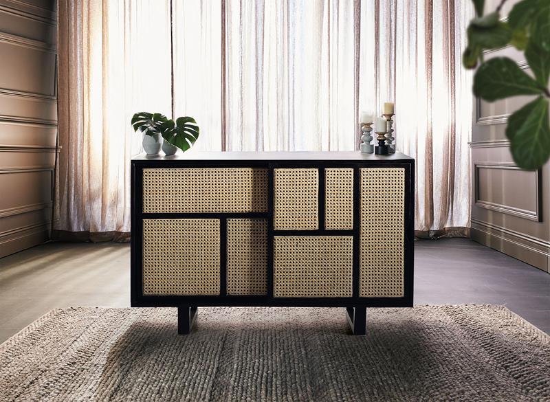 2 door sideboard in mango wood 78x120x40 cm $732