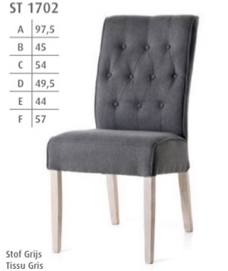 #1702 Dining chair in grey fabric $ 159