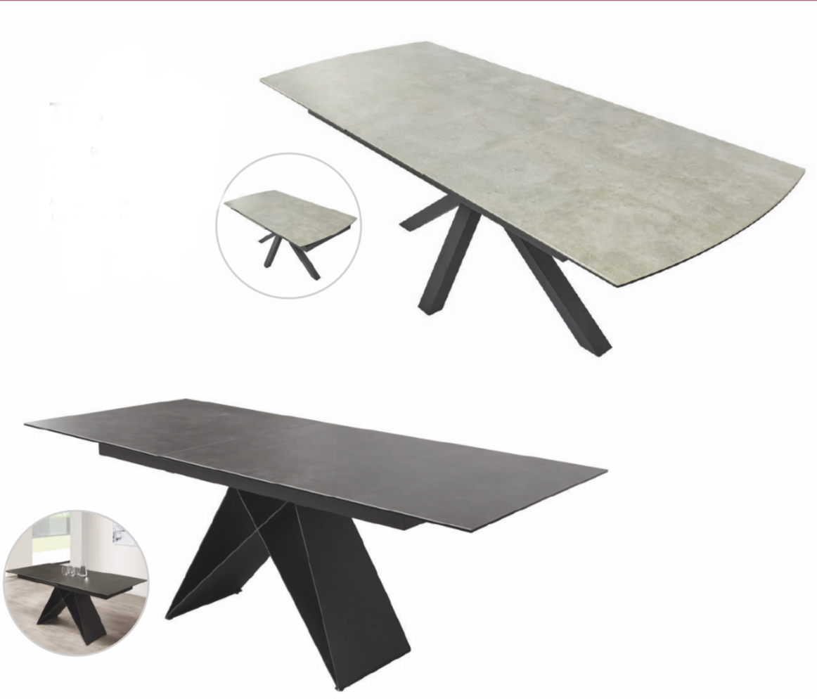 #1902 Ceramic top dining table in anthracite 180/230x90x76cm $1299