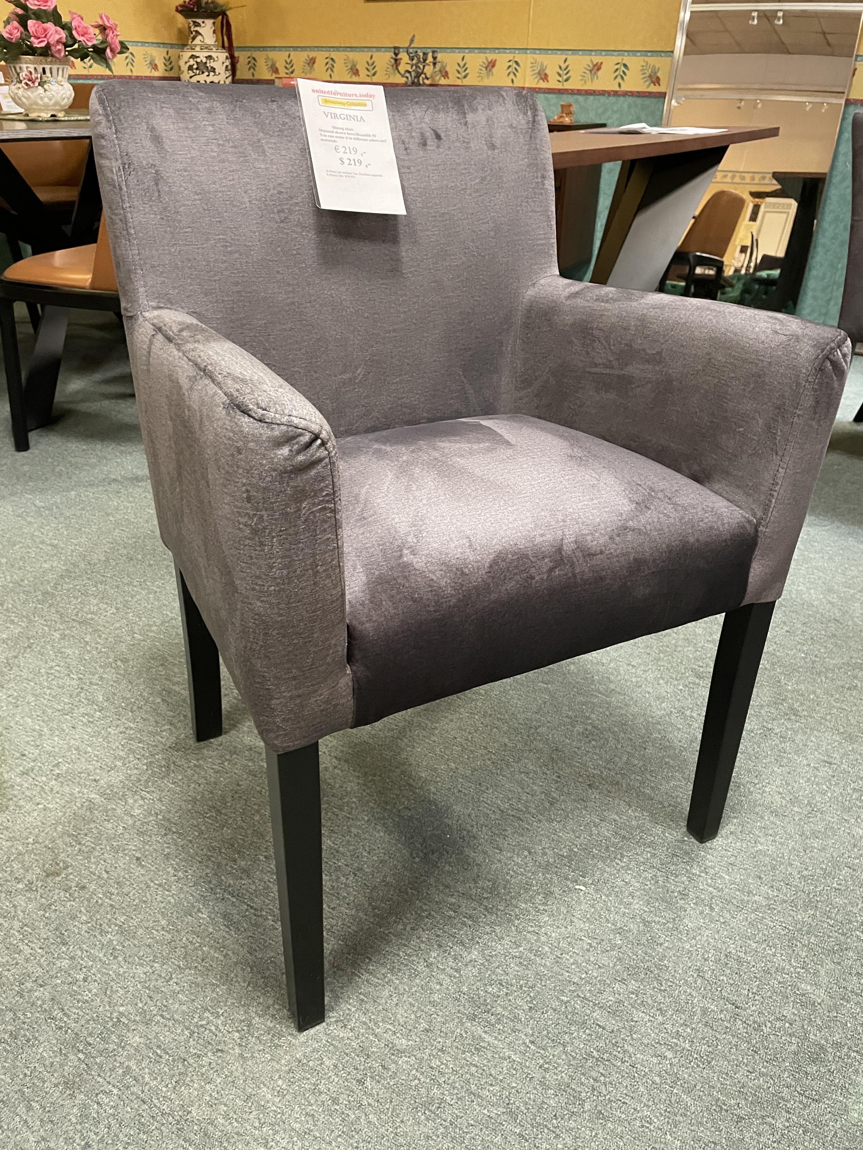 Virginia chair,available to order in diff.material and color $219