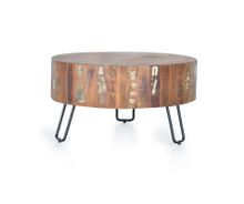 #6157-Wooden coffee table top and metal legs 45x70 cm Diam. $ 268