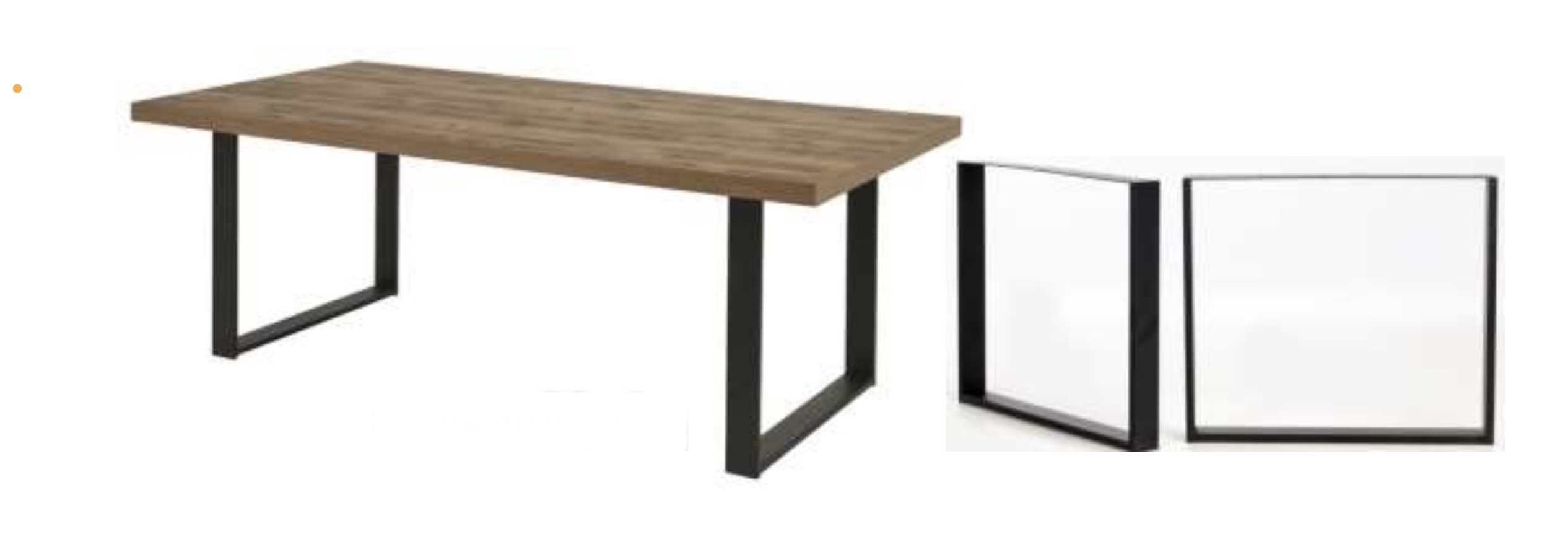 #1915 Dining table with U legs 200x100x76 cm $532