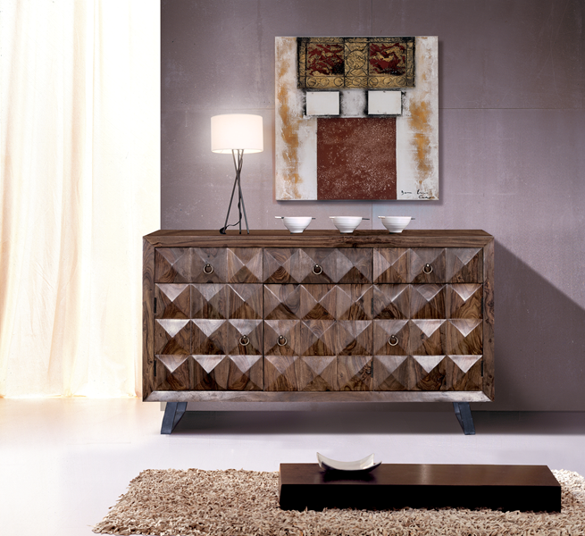 3 door and 3 drawers sideboard in rosewood 90x150x40 cm $ 1166