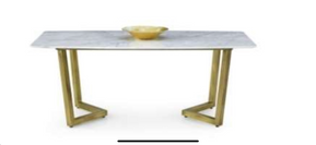 Camare gold marble dining table with golden legs 180x90x75 cm $1599