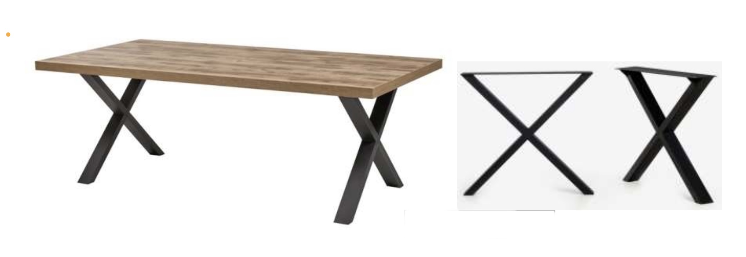 #1915 Dining table with x legs 200x100x76 cm $532 