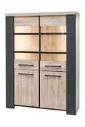 Hercules china cabinet with lights 140x188x45 cm $528