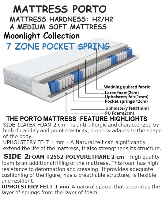 MOONLIGHT COLLECTION PORTO MATTRESS