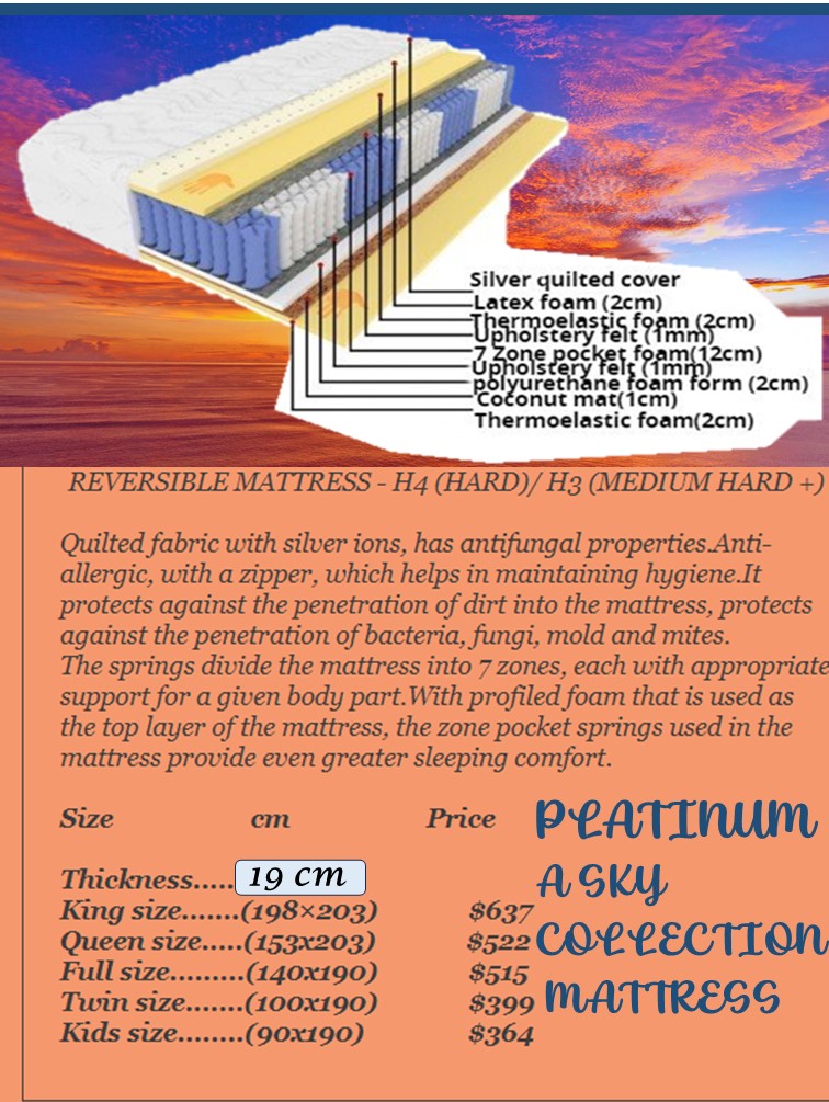 SKY COLLECTION PLATINUM MATTRESS 