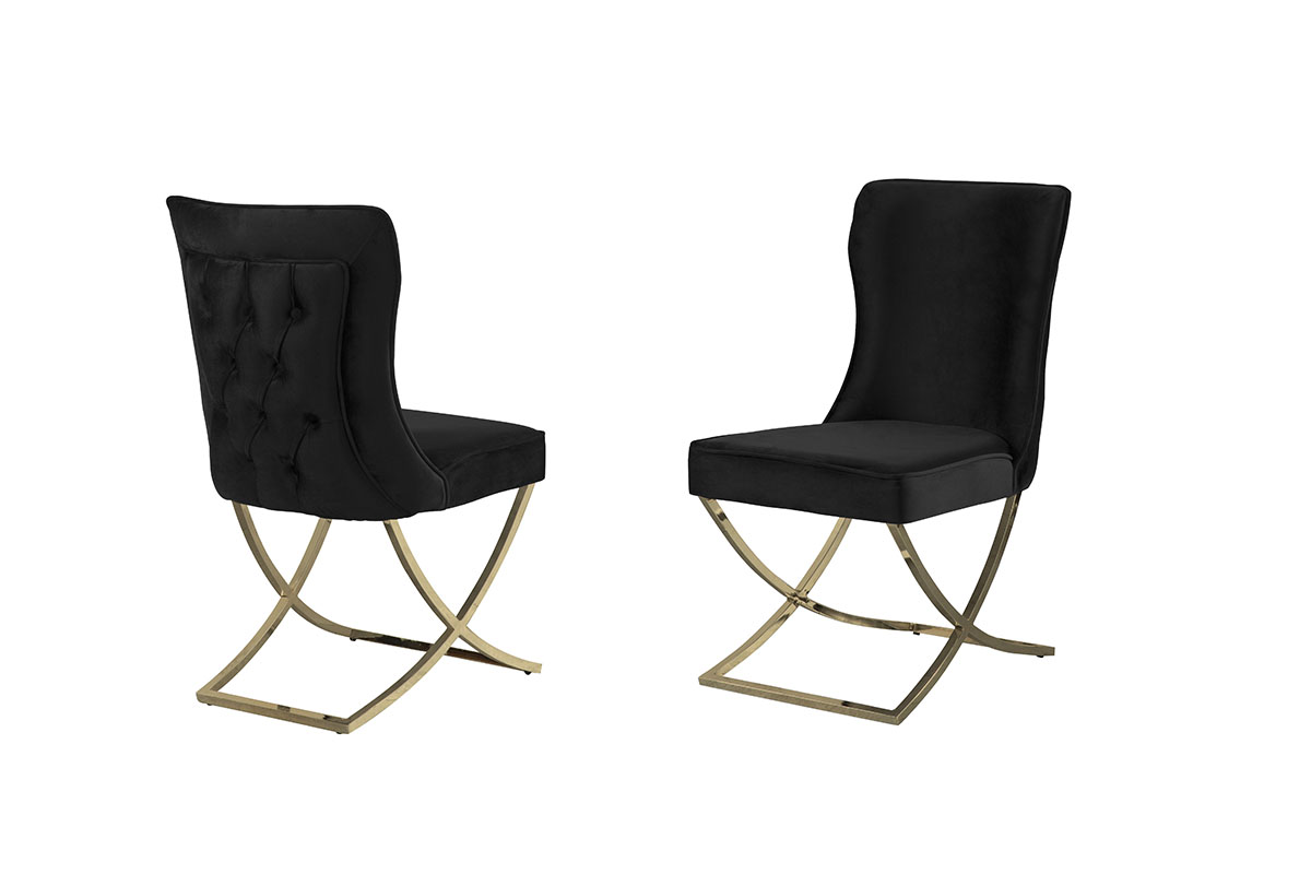 Retro black velvet chair $ 209