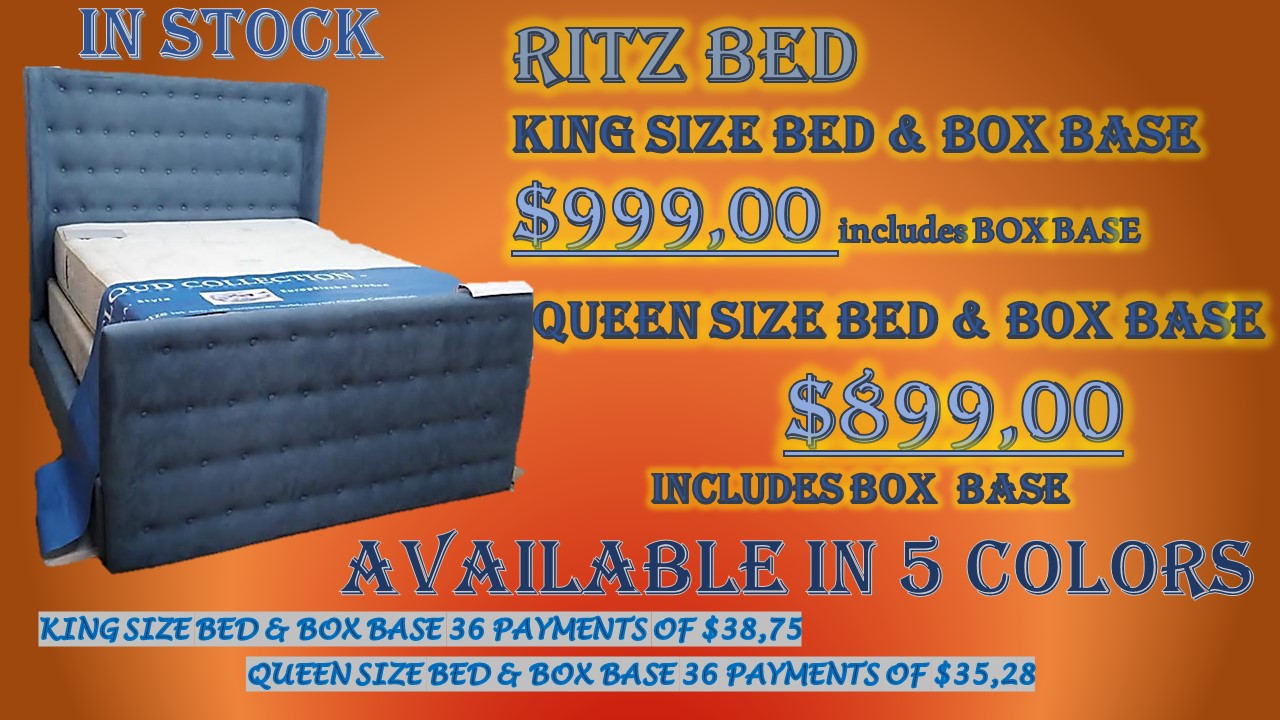 RITZ BEDS BLUE BED & BASE