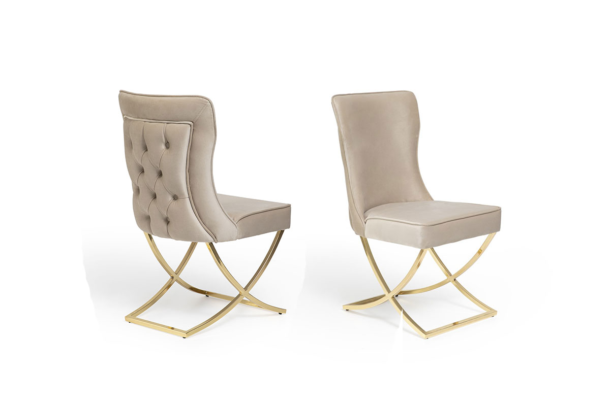 Retro cream velvet chair $ 209