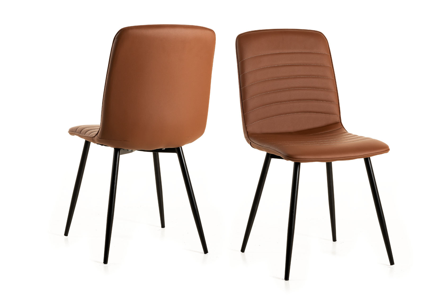 #1613 Dining chair in PU cognac $89