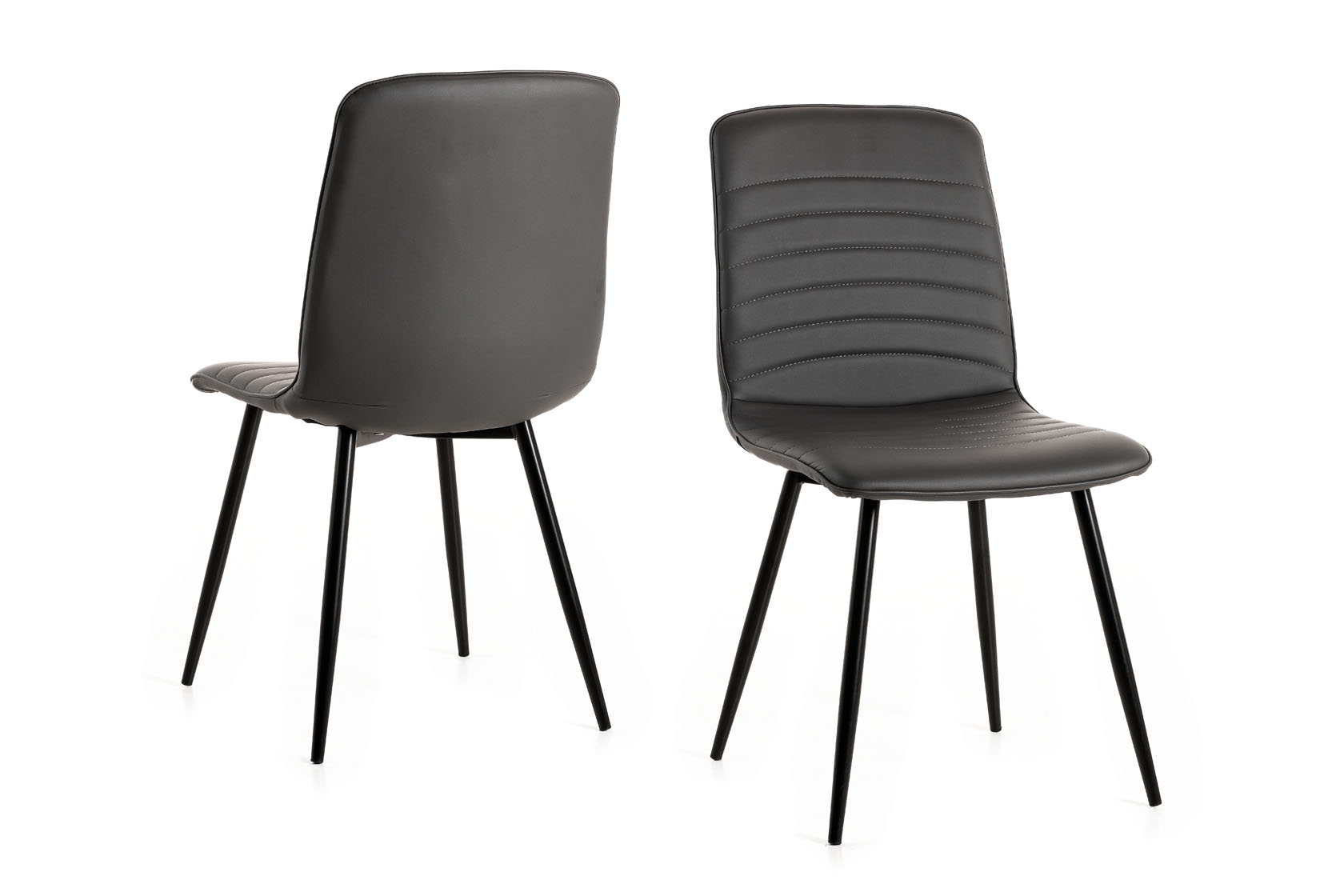 #1613 Dining chair in PU grey $89