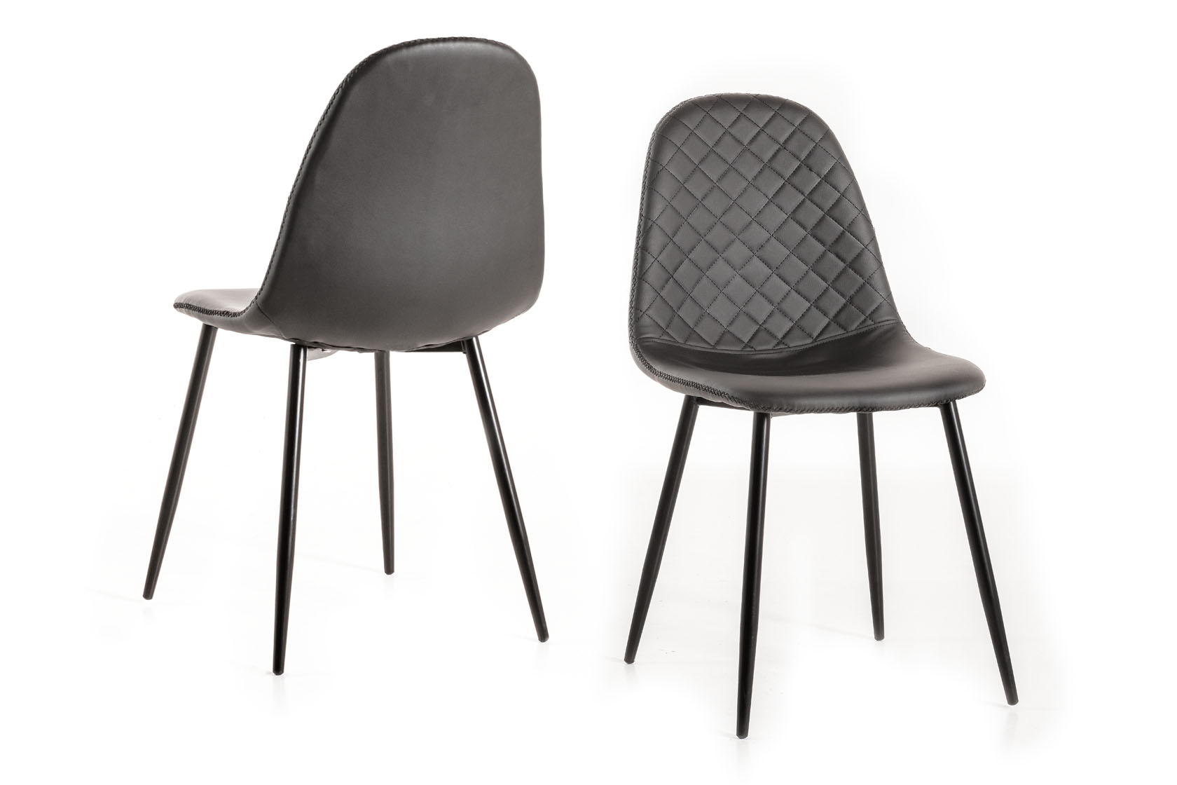 #1701 Dining chair in grey PU $60