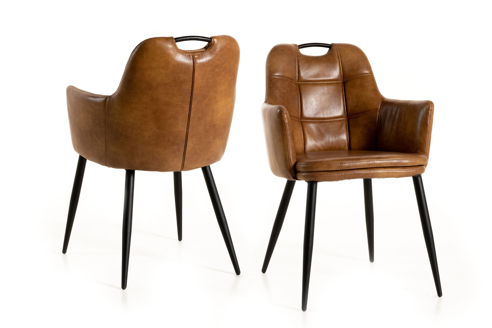 #1809 Dining chair in cognac PU $148