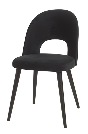 #2002 Dining chair in black stoff $99