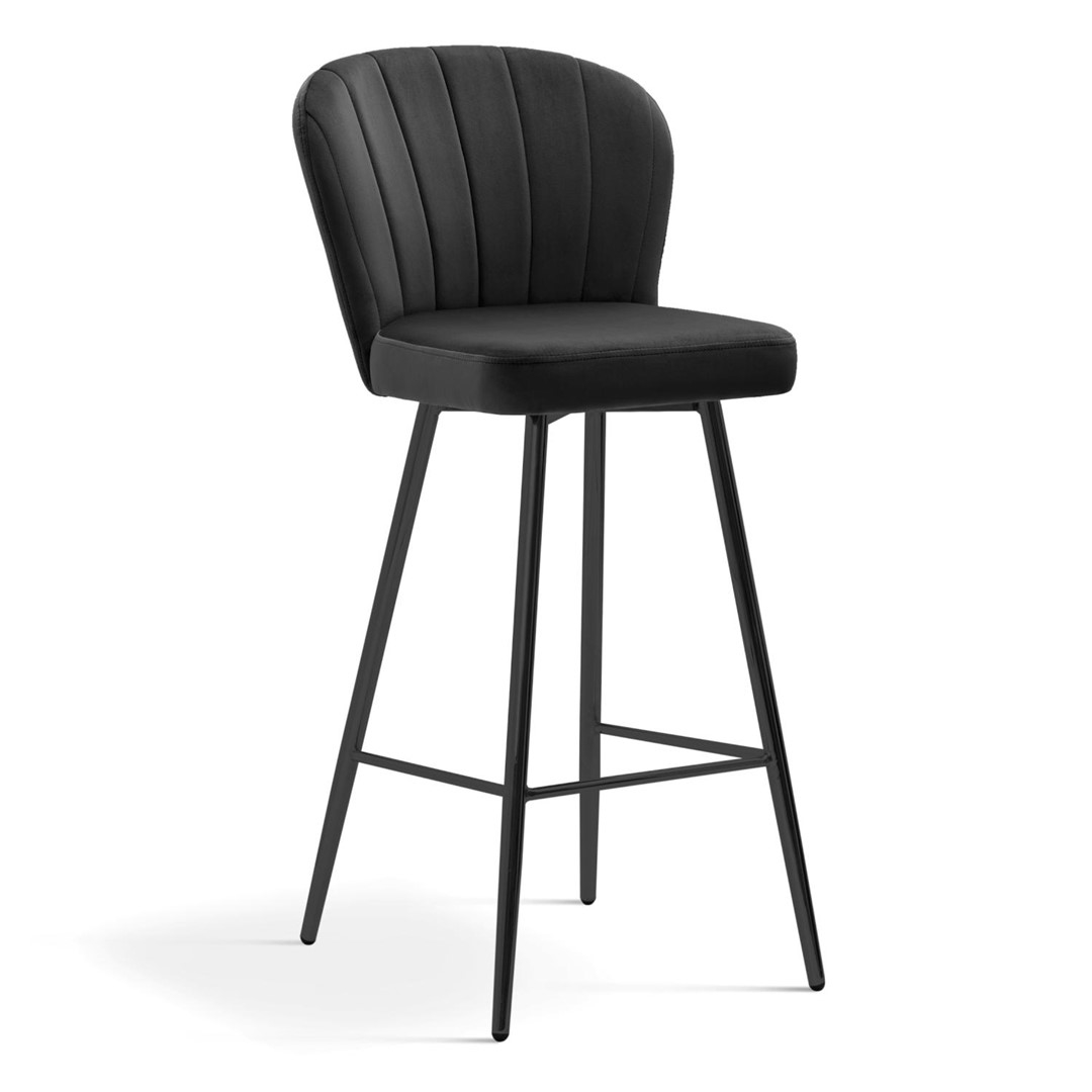 Shelly black barstool