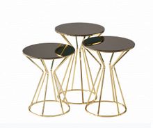 VAZO GOLD SIDE TABLES $152