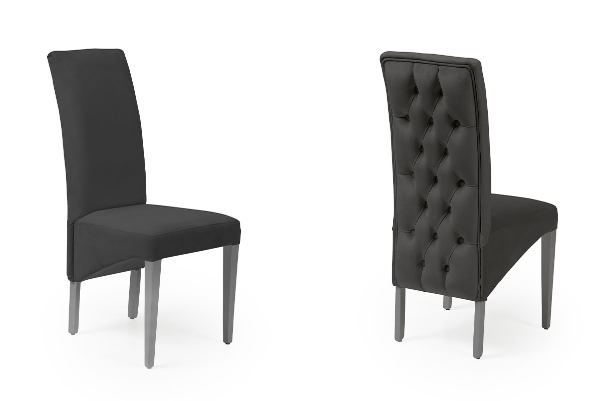 Rinas anthracite velvet and grey legs $143