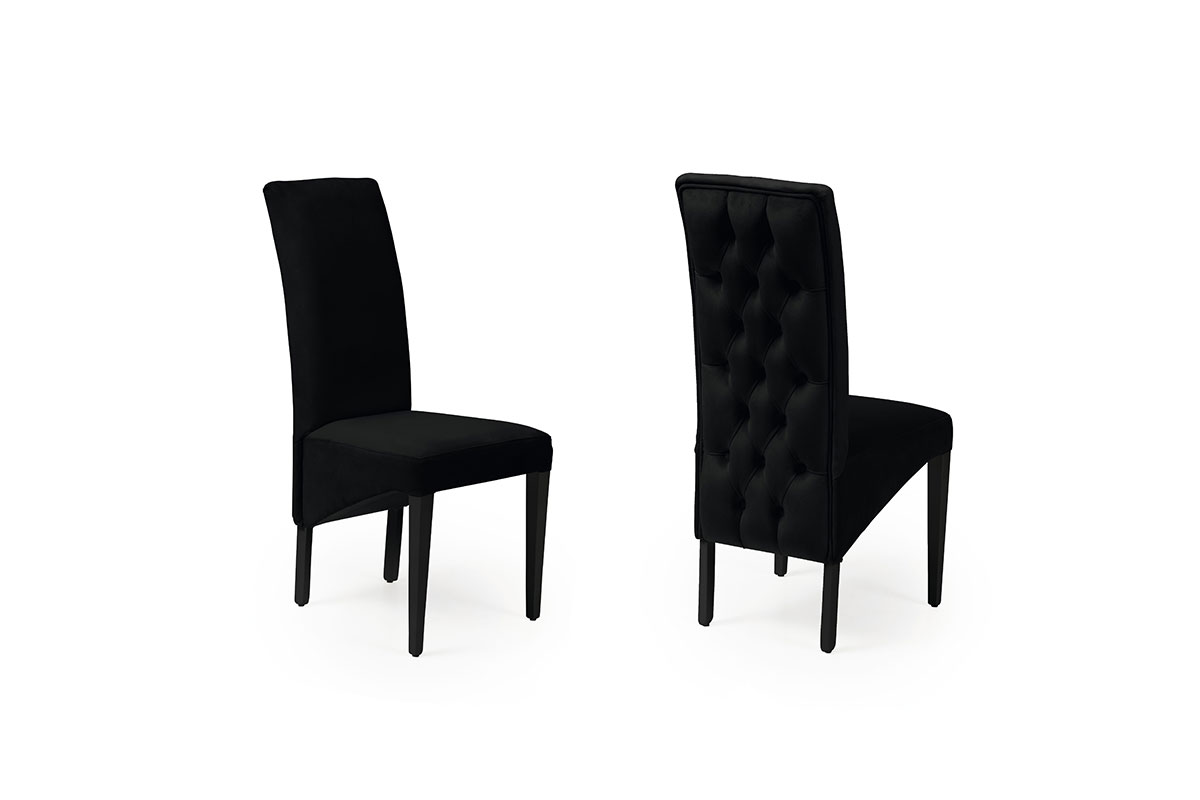 Rinas black velvet dining chair $143